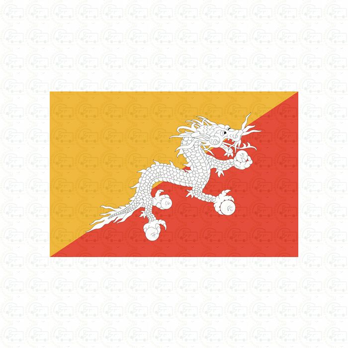 Bhutan flag sticker 