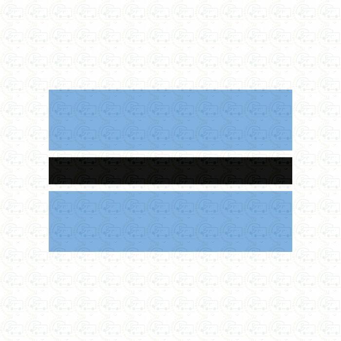 Botswana flag sticker 