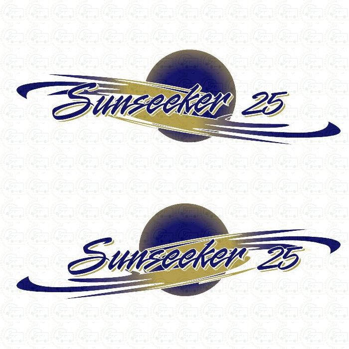 CG Elddis Sunseeker 25 Swoosh Blue and Gold (pair)