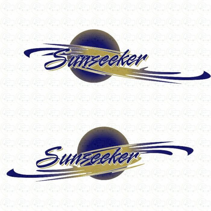 CG Elddis Sunseeker Swoosh Blue and Gold (pair)