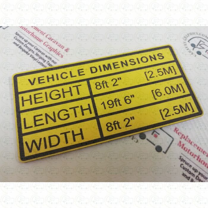 Engraved Vehicle Height Sign