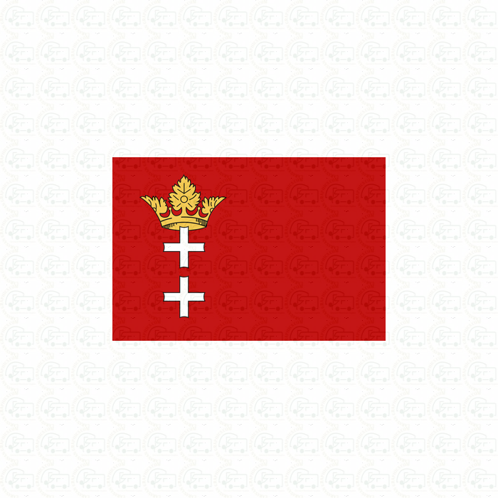 Free City of Danzig Sticker Flag Sticker