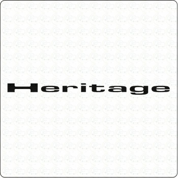Fleetwood Heritage caravan lettering sticker