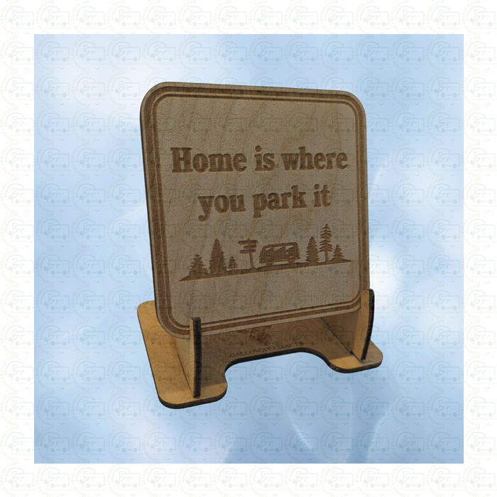 Home Is Where You Park It Wooden Coasters (Set of 4) by Galloway Crafts