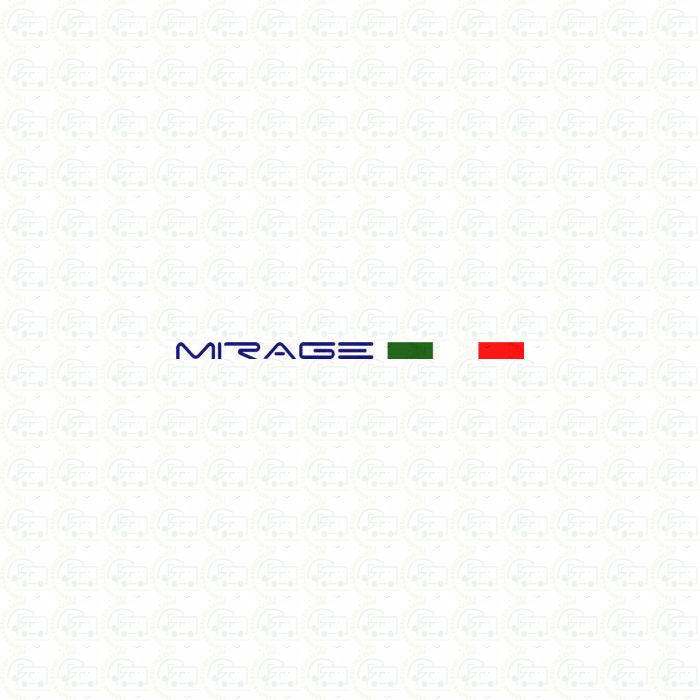 Mirage Lettering (Small version) and Flag Graphic decal sticker