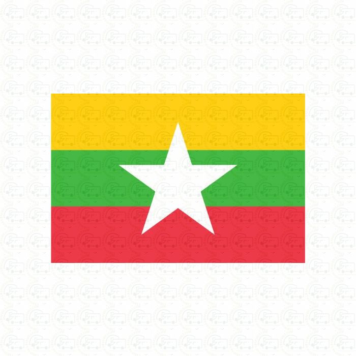 Myanmar Flag Sticker