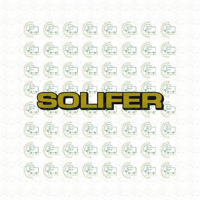 Solifer Solifer Two Colour Lettering Sticker Decal Graphic.