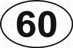 Speed Limit Oval Sticker
