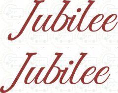 ACE Jubilee text caravan graphic sticker