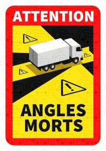 Blind Spot Angles Morts Truck Sticker