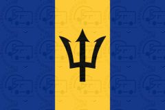 Barbados flag sticker
