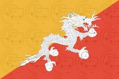 Bhutan flag sticker 