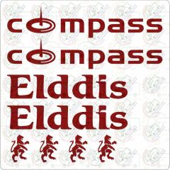 Eldiss Compass Caravans Set of Replacement Stickers