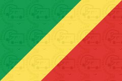 Congo flag sticker 