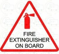 Fire Extinguisher On Board Sticker