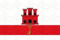 Gibraltar Flag Sticker