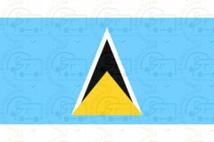 St Lucia Flag Sticker