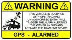 Motorhome  Alarm Warning Sticker Decal Graphic
