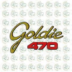 Solifer Goldie Lettering & 470 Number Sticker Decal Graphic