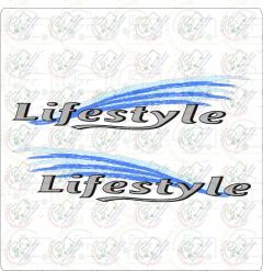 Swift Lifestyle Front or Rear Logo Stickers (Single) Blue version cg