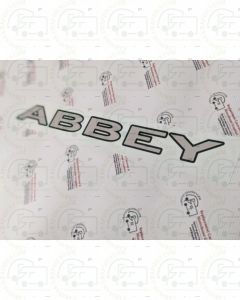 Abbey Name Outlined Text caravan stickers 