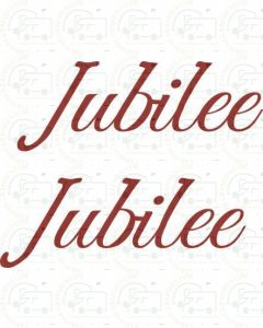 ACE Jubilee text caravan graphic sticker