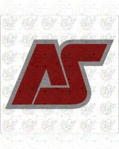 Autosleeper AS Caravan Sticker Two colour silver & burgundy CG