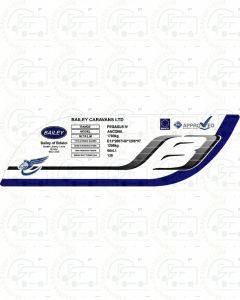 Bailey Pegasus IV Ancona Plate Sticker
