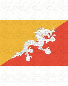 Bhutan flag sticker