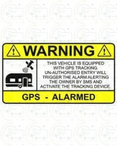 Caravan Alarm Warning Sticker Decal Graphic