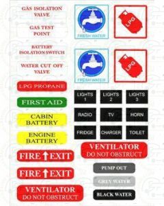 Caravan Motorhome Safety Stickers