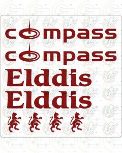 Eldiss Compass Caravans Set of Replacement Stickers