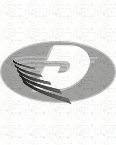 Dethleffs Oval D Reversed Greyscale Sticker