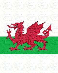 Wales flag sticker