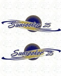 CG Elddis Sunseeker 25 Swoosh Blue and Gold (pair)