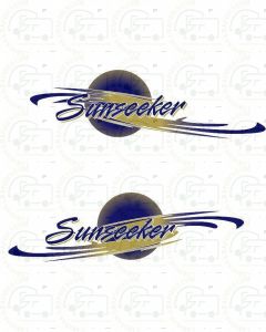 CG Elddis Sunseeker Swoosh Blue and Gold (pair)