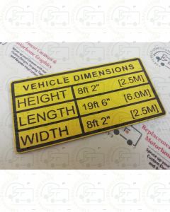 Engraved Vehicle Height Sign