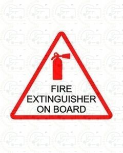 Fire Extinguisher On Board Sticker
