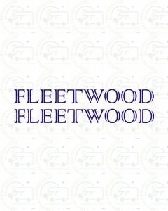 Fleetwood Sticker and Name  Caravan Stickers (Pair)