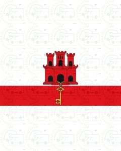 Gibraltar Flag Sticker