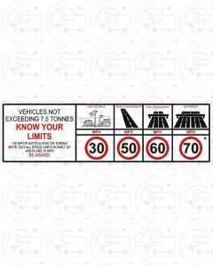 CG KNOW YOUR SPEED LIMITS Warning Sticker by caravangraphics.com