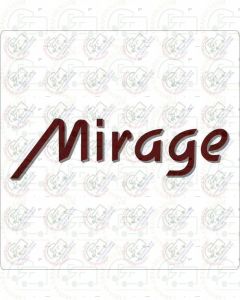 Mirage Two Colour Lettering by CaravanGraphics.com