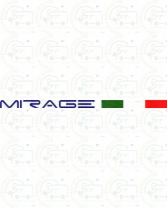 Mirage Lettering (Small version) and Flag Graphic decal sticker