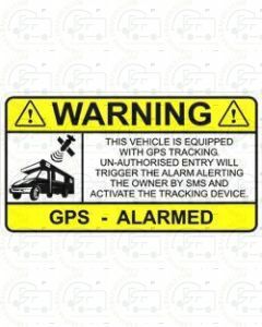 Motorhome  Alarm Warning Sticker Decal Graphic
