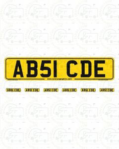 Caravan & Motor home roof security number plate