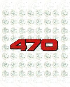 Solifer Side 470 Two Colour Number Sticker Decal Graphic.