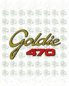 Solifer Goldie Lettering & 470 Number Sticker Decal Graphic