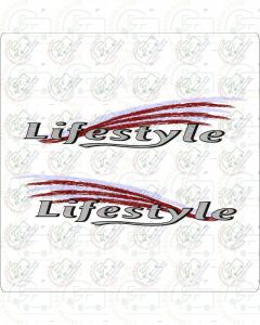 Swift Lifestyle Caravan Sticker (Burgundy version) Left or Right Handed