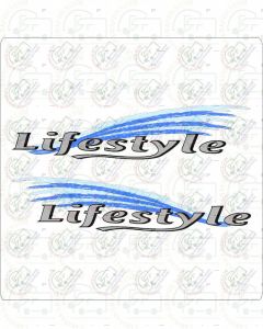 Swift Lifestyle Caravan Sticker Replacement (Blue version) Left or Right Handed 