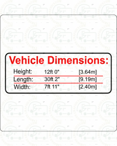 Vehicle Height Sticker